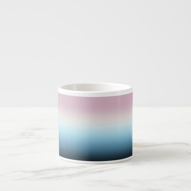 Pastel Rosa & Blue Gradient Indigo Ro Ombre Espressomugg (Framsidan)