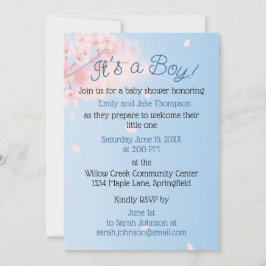 Pastel Rosa Blue Grönt Gravid Pojke Shower för Inbjudningar