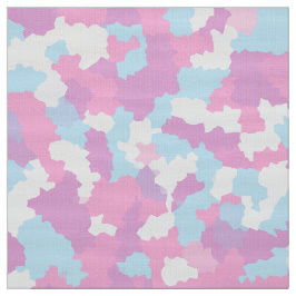Pastel Rosa Blue White Feminine Camouflage Tyg