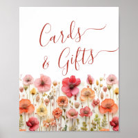 Pastel Rosa Bohemian Wildblommor Cards and Gifts