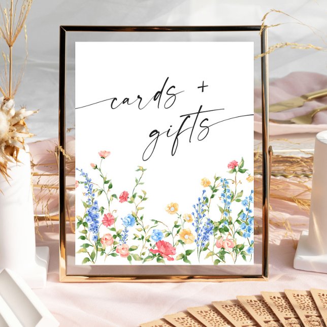 Pastel Rosa Bohemian Wildblommor Cards and Gifts Poster (Skapare uppladdad)
