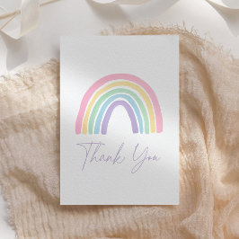 Pastel Rosa Boho Rainbow Baby Shower Tack Kort