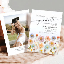 Pastel Rosa Boho Wildbloms Studentfest Photo