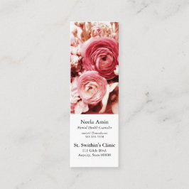Pastel rosa - bokmärke mini visitkort