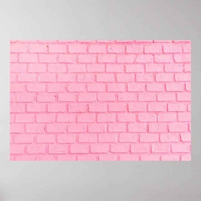Pastel rosa brick bakgrundsvägg struktur. rosa är poster (Framsidan)