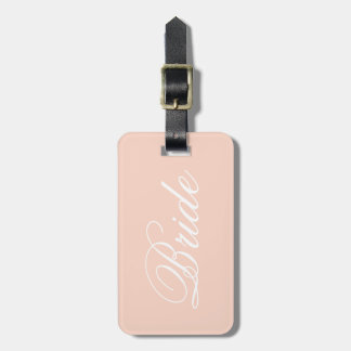 Pastel Rosa Bride Travel Luggage Tag Bagagebricka