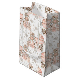 PASTEL ROSA & BROWN BABY BLOCKS BÄR PRAMS