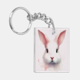 Pastel Rosa Bunny Acrylic Keychain - Cute Design