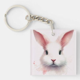 Pastel Rosa Bunny Acrylic Keychain - Cute Design