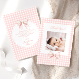 Pastel rosa-buskduschfotot för babybabydusch - tac tack kort