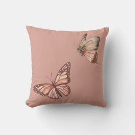 Pastel Rosa Butterfly Dekorativ kudde