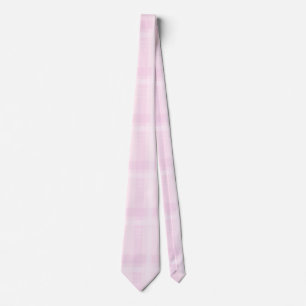 Pastel Rosa Checkated Mönster Mjuk och estetisk Slips