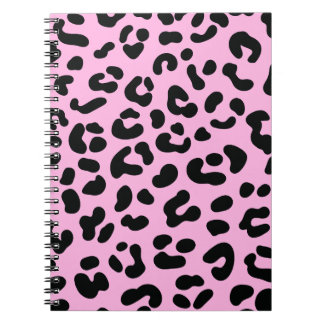 Pastel Rosa Cheetah Skriv ut Anteckningsbok