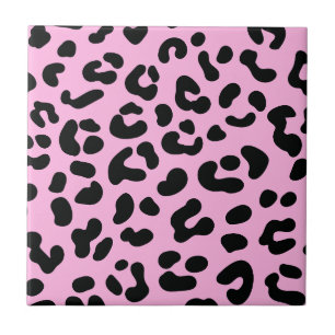 Pastel Rosa Cheetah Skriv ut Kakelplatta