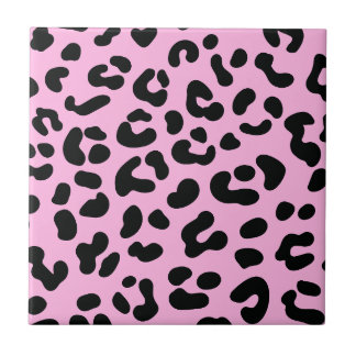 Pastel Rosa Cheetah Skriv ut Kakelplatta