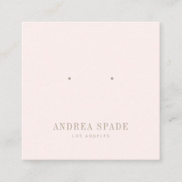 Pastel Rosa Classic Jewelry Visning Square Card Fyrkantigt Visitkort