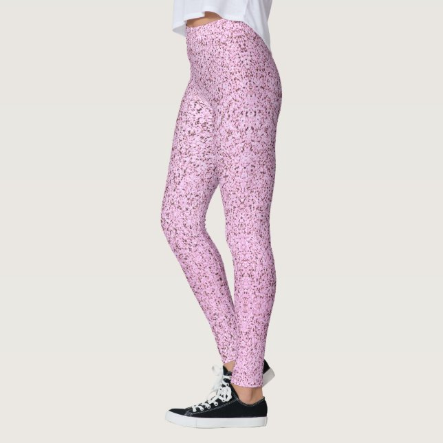 Pastel Rosa Conreta Struktur Leggings (Vänster)