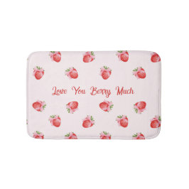 Pastel Rosa Coquette Strawberry Personlig Badrumsmatta