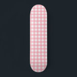 Pastel Rosa Cottagecore Gingham Checks Mini Skateboard Bräda 18,5 Cm<br><div class="desc">Rosa Cottagecore Gingham trendig Aestesidesign</div>