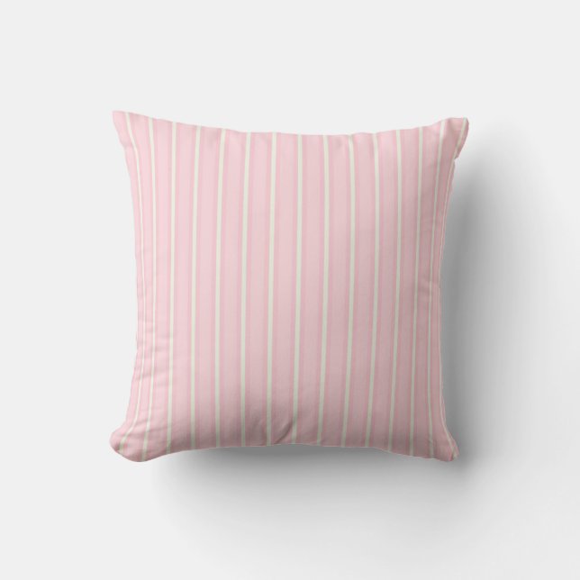 Pastel Rosa Cream Stripe Cushions Kudde (Framsida)