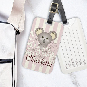 Pastel Rosa Cute Baby Koala Girl Kids Bagagebricka