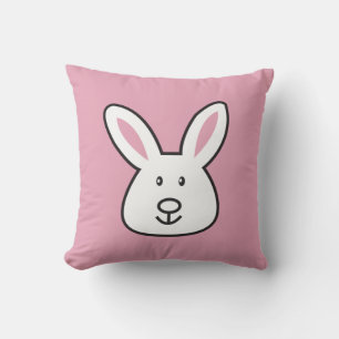 Pastel Rosa Cute Påskhare Illustration Kudde