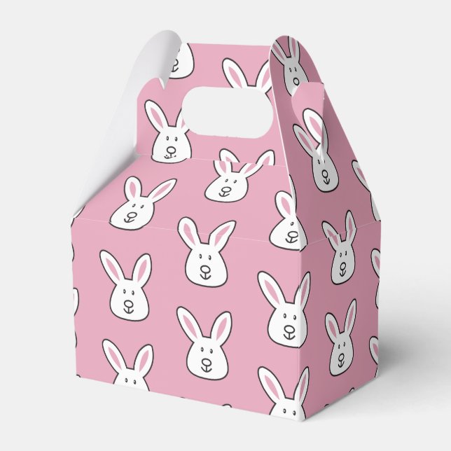 Pastel Rosa Cute Påskhare Mönster Presentaskar (Framsidan Sidan)