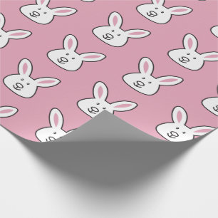 Pastel Rosa Cute Påskhare Mönster Presentpapper