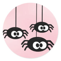 Pastel Rosa Cute Spiders Halloween