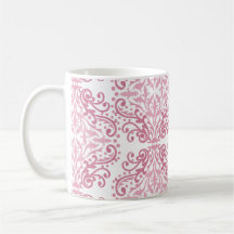 Pastel Rosa Damask Coffee Mugg