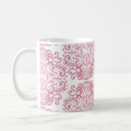 Pastel Rosa Damask Coffee Mugg