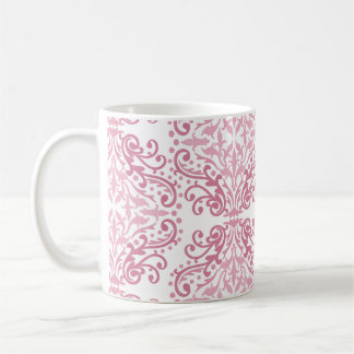 Pastel Rosa Damask Coffee Mugg