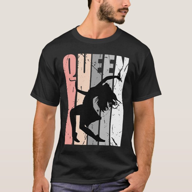 Pastel Rosa Dancer Queen Birthday There Princess T Shirt (Framsida)