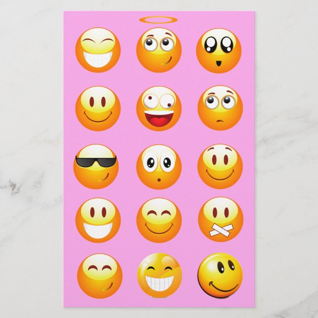 pastel rosa emoji brevpapper (Framsida)