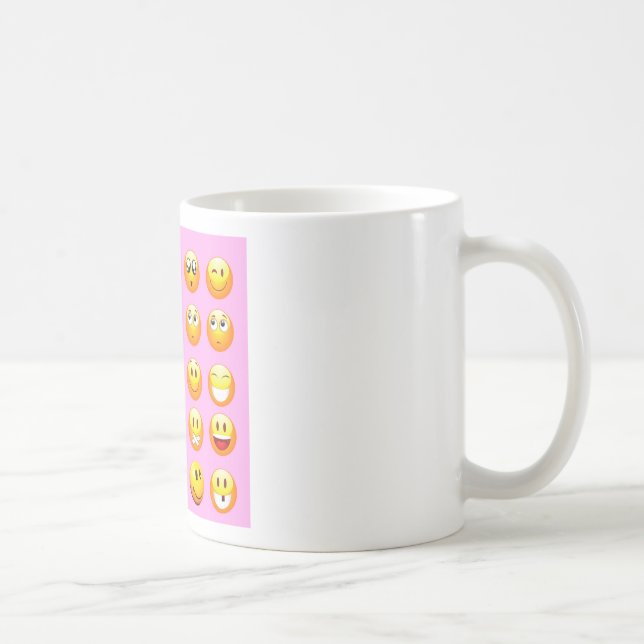 pastel rosa emoji kaffemugg (Höger)