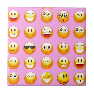 pastel rosa emoji kakelplatta