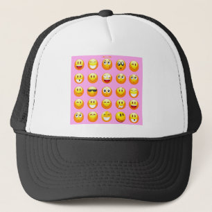 pastel rosa emoji keps