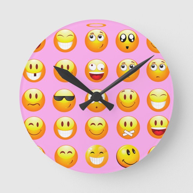 pastel rosa emoji rund klocka (Framsida)