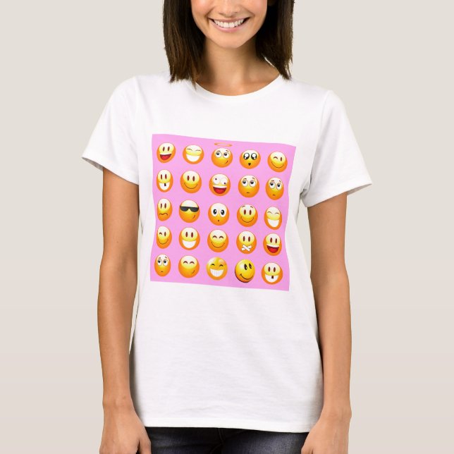 pastel rosa emoji t shirt (Framsida)