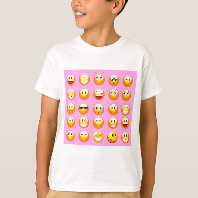 pastel rosa emoji t-shirt (Framsida)