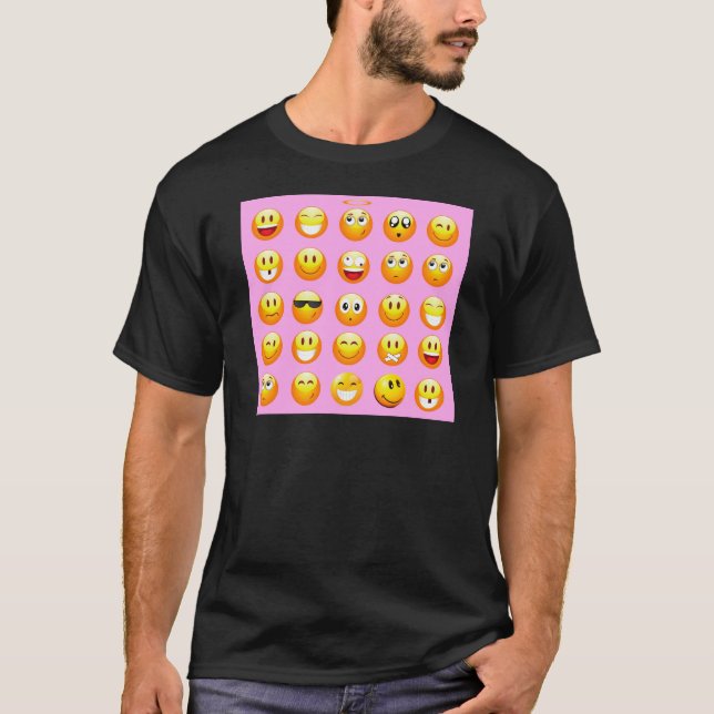 pastel rosa emoji t shirt (Framsida)
