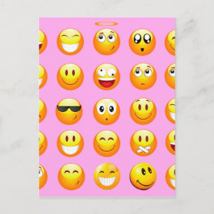 pastel rosa emoji vykort