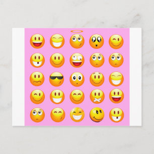 pastel rosa emoji vykort