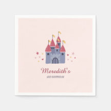 Pastel Rosa Enchanted Castle Hearts & Stars Party