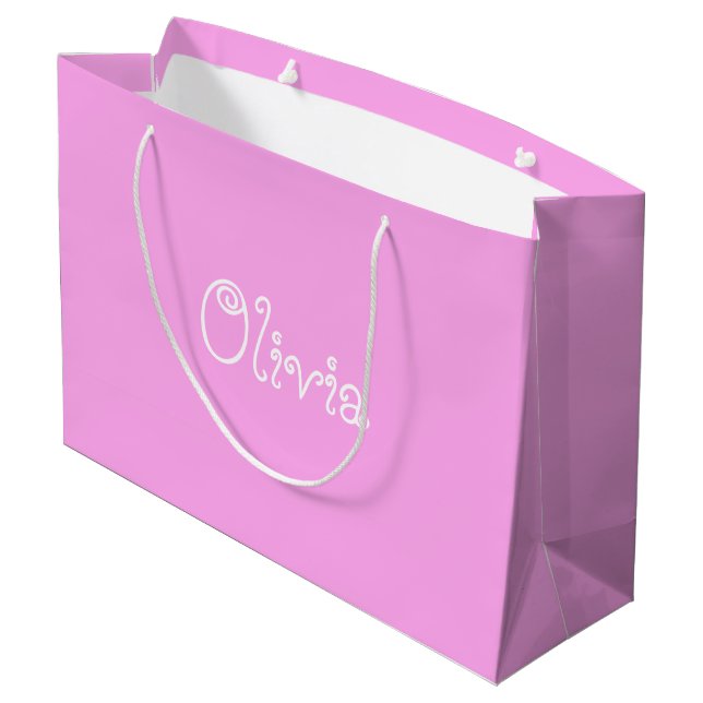 Pastel Rosa Färg Baby Shower Gift Bag (Baksidan Vinklad)