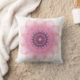 Pastel Rosa Flower med pärlor Kudde