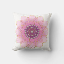 Pastel Rosa Flower med pärlor Kudde