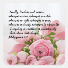 Pastel Rosa Flowers Bible Verse