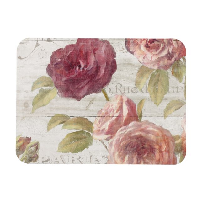 Pastel Rosa Fransk Ro Magnet (Horisontell)