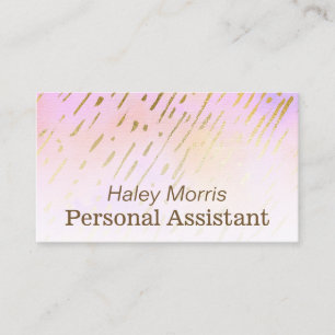 Pastel Rosa Freelance Personal Assistant Visitkort